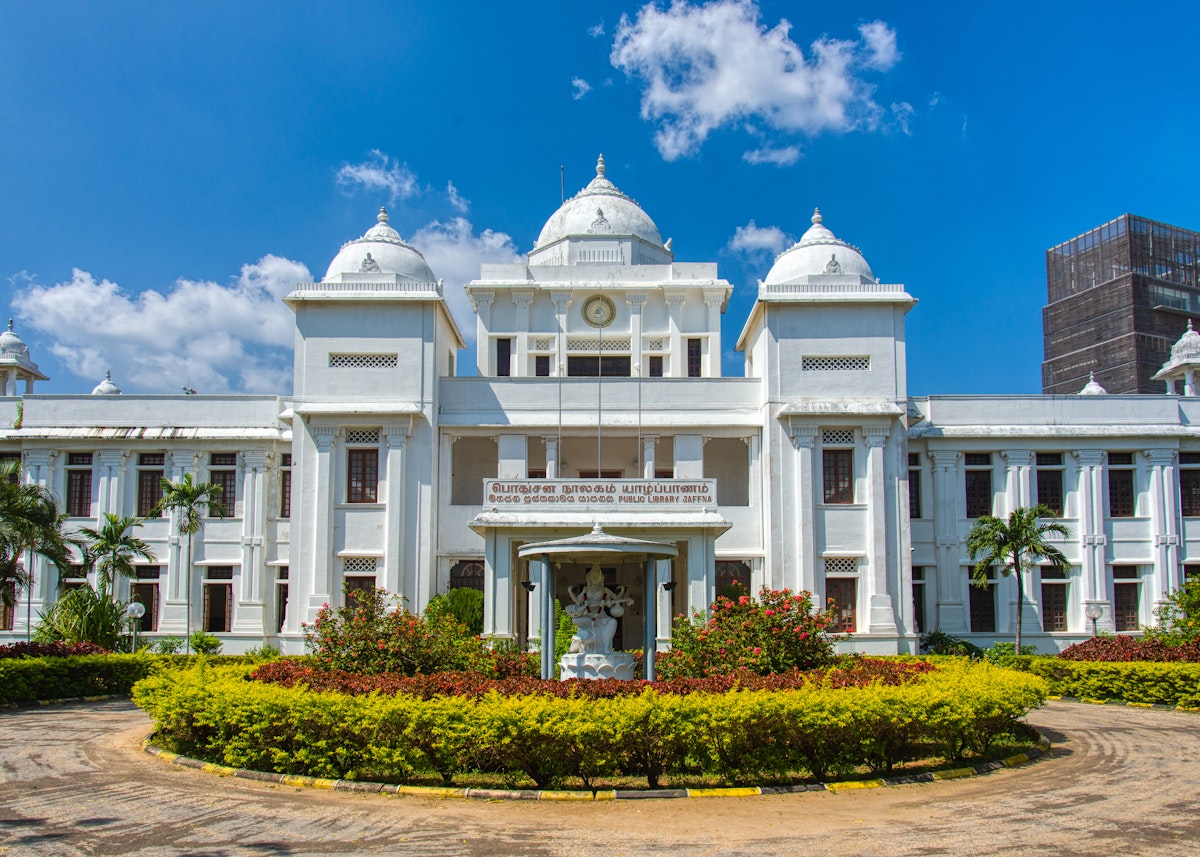 Jaffna Public Library, with its famous public reading room and store of newspapers and journals is one of the region's most important landmarks. 
