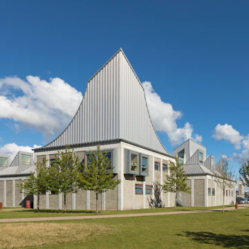 The Utzon Center, a cultural center located in Aalborg waterfront designed by the famous Danish architect Jørn Utzon, who was raised in Aalborg, and his son Kim.