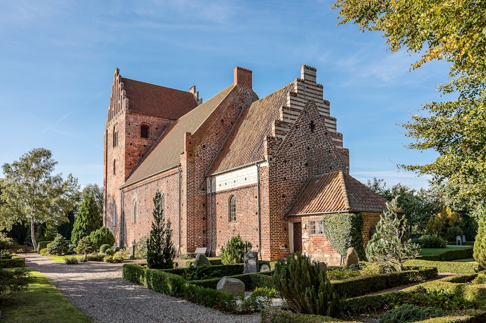 Keldby church famous for its medieval frescos, Denmark.