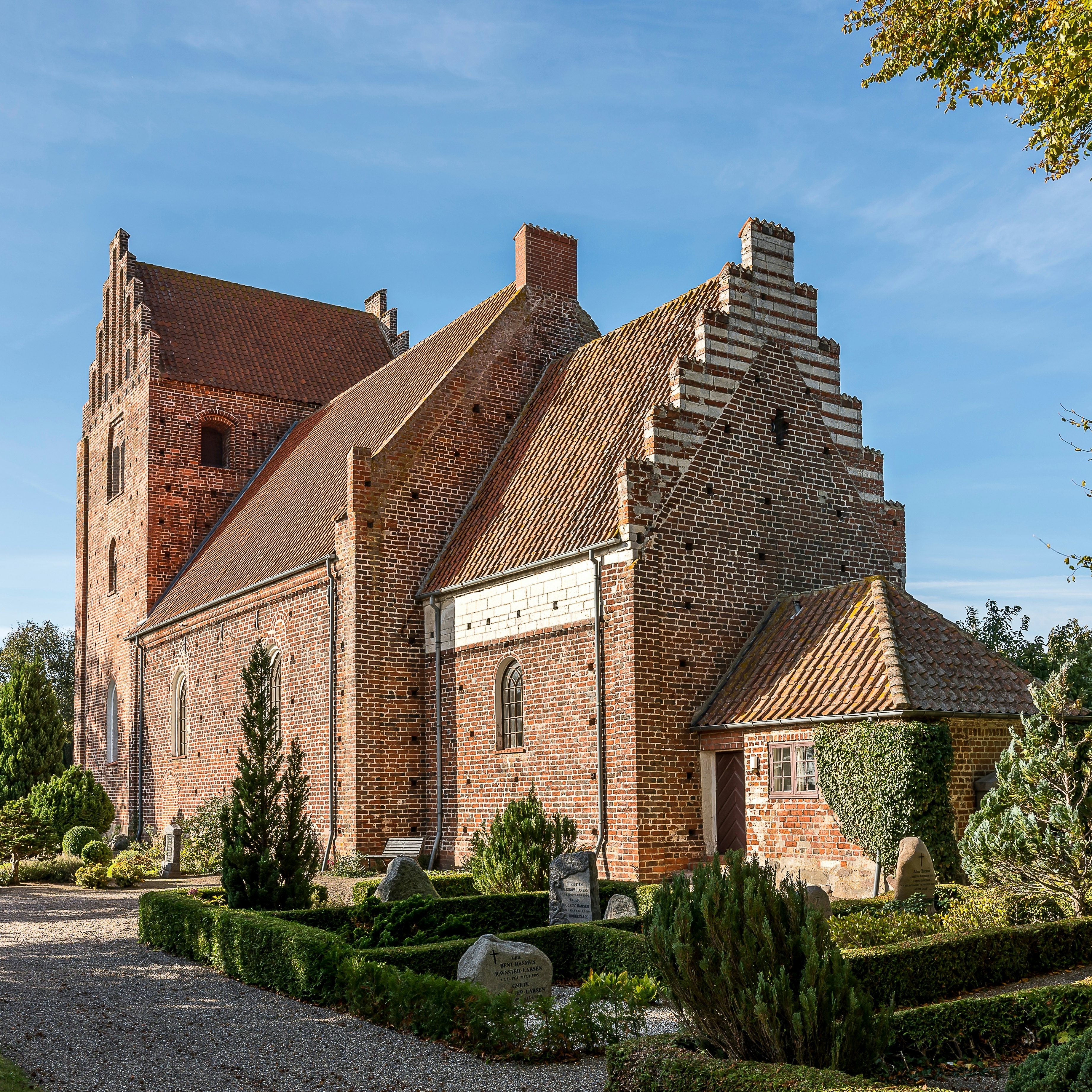 Keldby church famous for its medieval frescos, Denmark.
