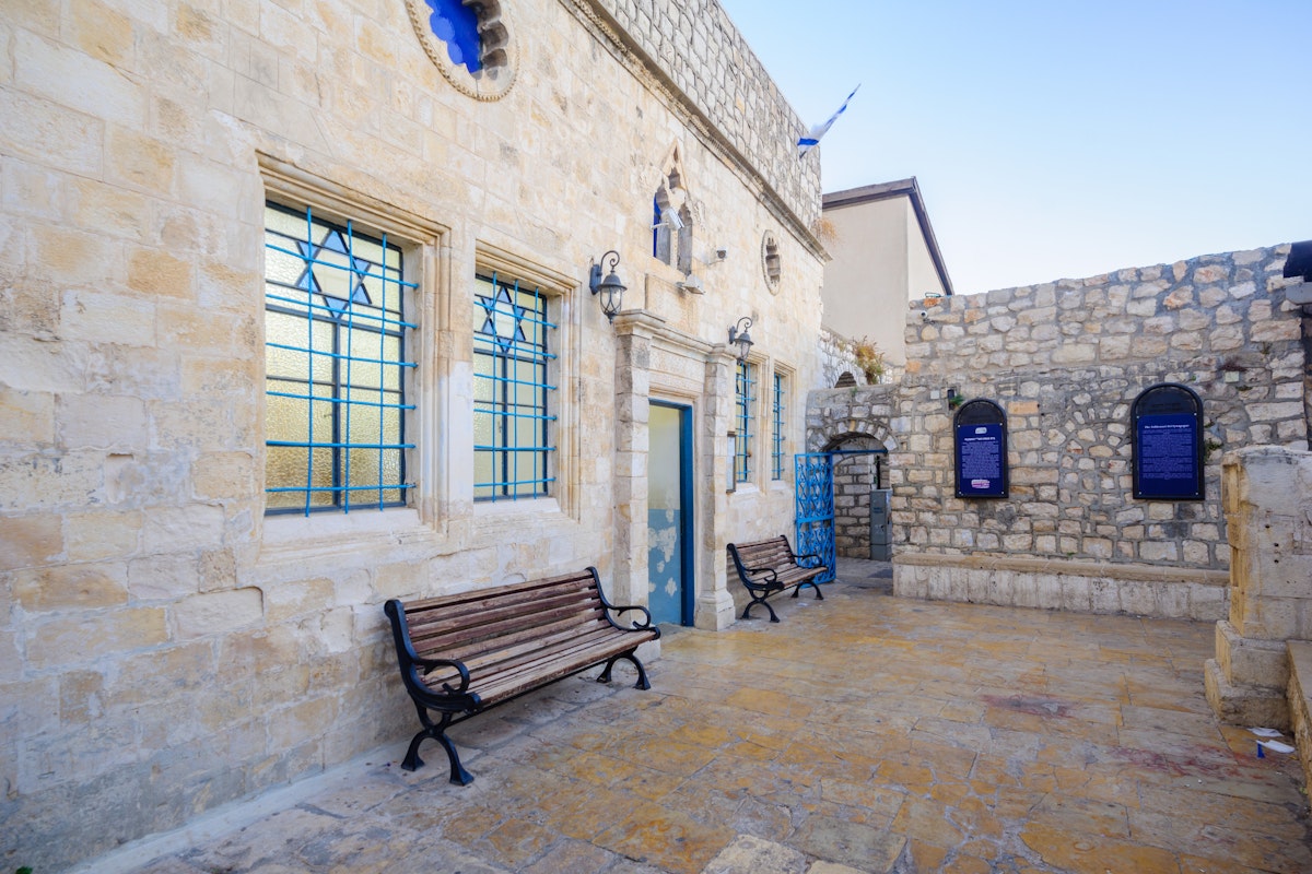 The Ashkenazi Ari Synagogue, in the Jewish quarter, in Safed (Tzfat), Israel.