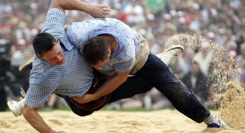 Mandatory Credit: Photo by Urs Flueeler/EPA/Shutterstock (8127521a)..Swiss Wrestler Joerg Abderhalden (l) Fights Against Kilian Wenger During the Federal Wrestling and Alpine Games Festival in Frauenfeld Switzerland 22 August 2010 There Are Up to 200 000 Visitors Expected at the Three Days Festival Running From 20 to 22 August the Winner of the Wrestling Competition the Wrestling King (schwingerkoenig) Enjoys Huge Popularity in Switzerland Swiss Alpine Wrestling Called 'Schwingen' is the Oldest Sport in Switzerland Switzerland Schweiz Suisse Frauenfeld..Switzerland Wrestling Frauenfeld Festival 2010 - Aug 2010
8127521a
SWITZERLAND, WRESTLING, FRAUENFELD, FESTIVAL, 2010, AUG, SWISS, WRESTLER, JOERG, ABDERHALDEN, L, FIGHTS, AGAINST, KILIAN, WENGER, DURING, FEDERAL, ALPINE, GAMES, 22, AUGUST, THERE, ARE, UP, 200, 000, VISITORS, EXPECTED, AT, THREE, DAYS, RUNNING, FROM, 20, WINNER, COMPETITION, KING, SCHWINGERKOENIG, ENJOYS, HUGE, POPULARITY, CALLED, SCHWINGEN, IS, OLDEST, SPORT, SCHWEIZ, SUISSE, Personality, 54641249