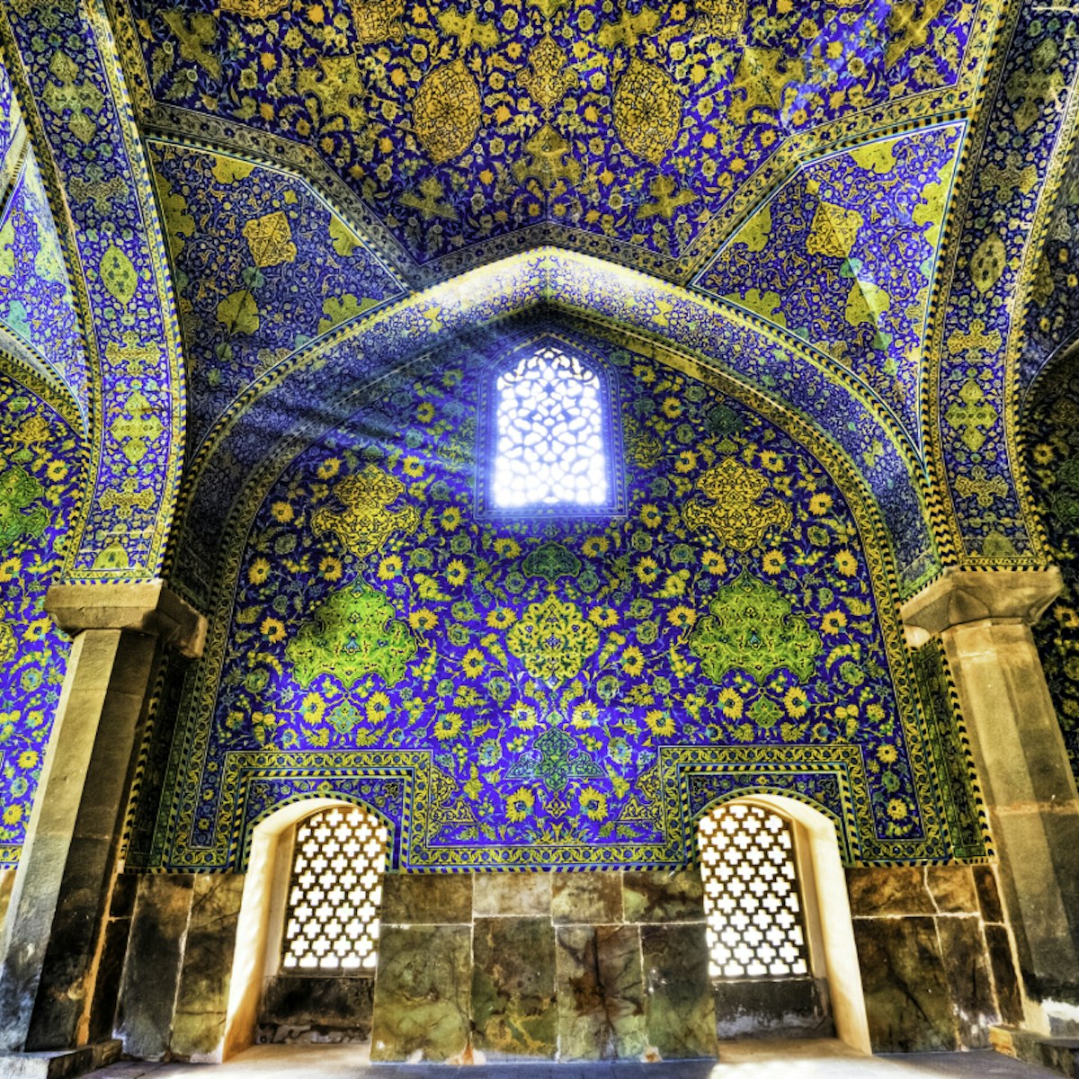 Imam Mosque at Naqhsh-e Jahan Square in Isfahan, Iran. Imam mosque is known as Shah Mosque. Its construction finished in 1629.; Shutterstock ID 92388088; Your name (First / Last): Lauren Keith; GL account no.: 65050; Netsuite department name: Online Editorial; Full Product or Project name including edition: Middle East Online Highlights Update
ancient, arch, architecture, art, building, culture, dark, decoration, design, dome, east, esfahan, heritage, historic, holy, imam, inner, inside, interior, iran, iranian, isfahan, islam, islamic, jahan, light, masjid, mosque, muslim, naqsh-e, old, ornament, pattern, persia, persian, pray, religion, sacred, shah, shine, sight, site, square, structure, sunlight, sunny, tile, traditional, vintage, wall