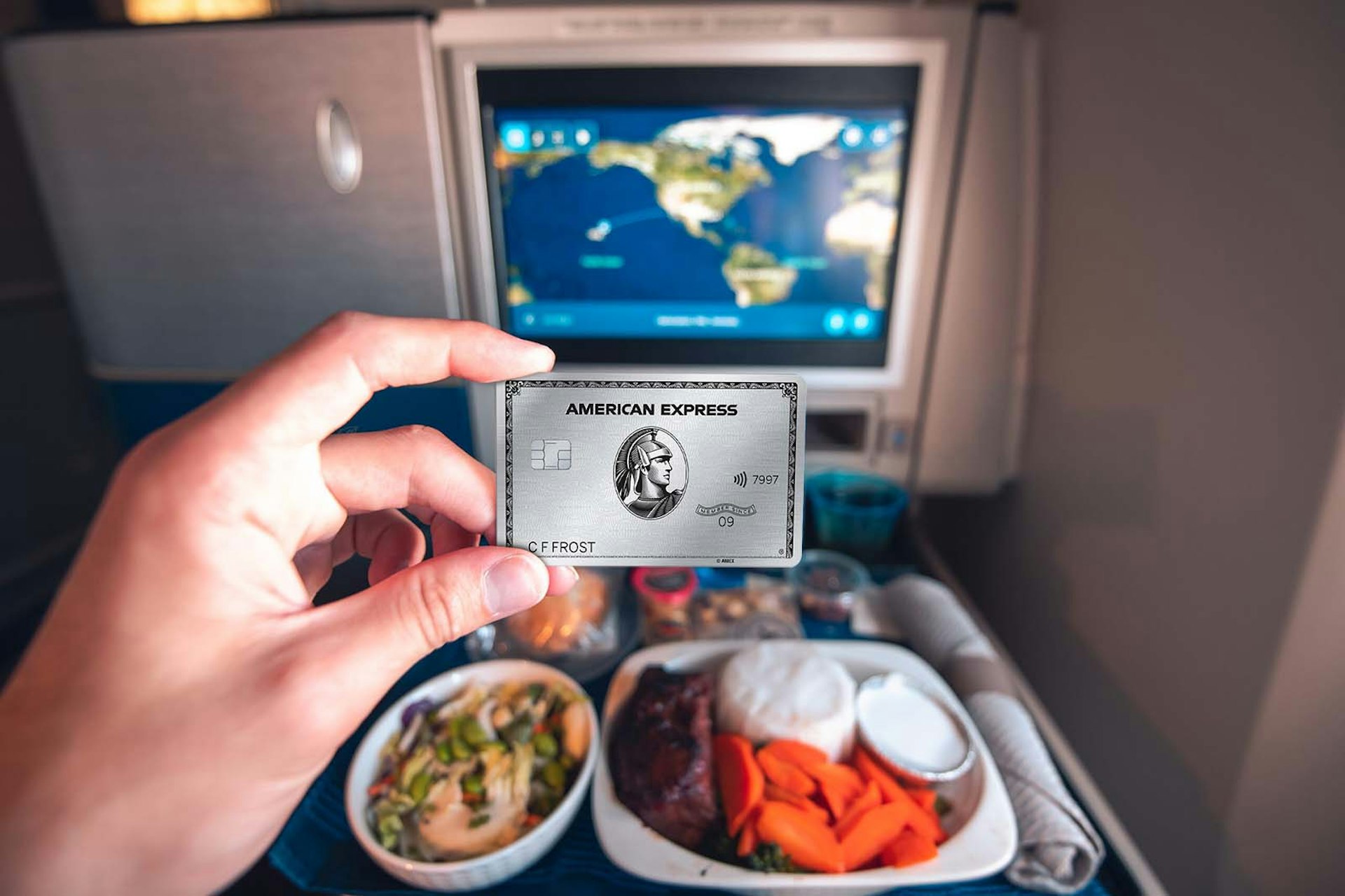 The Amex Platinum card in business class