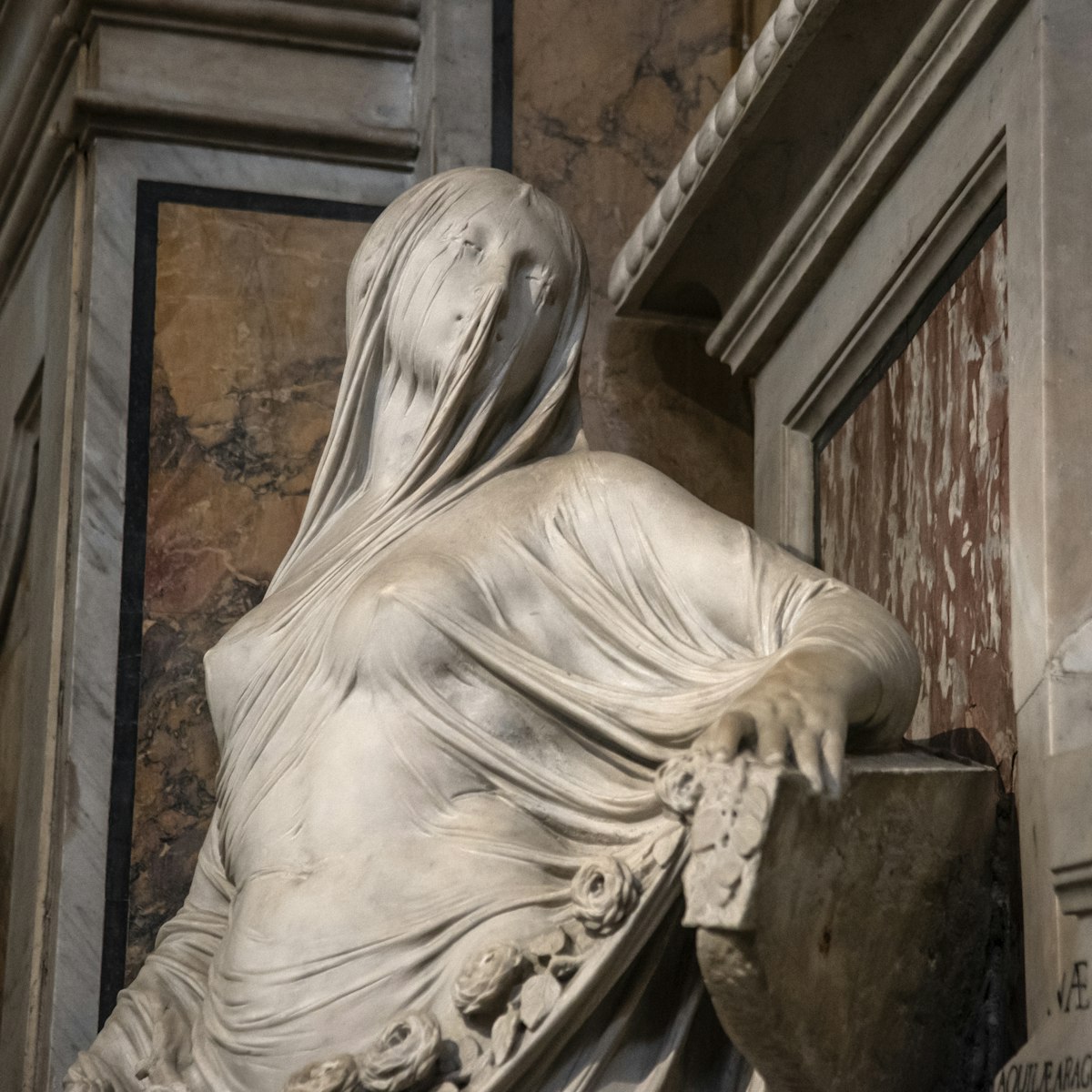 NAPLES, ITALY - JUNE 11: The Modesty of Antonio Corradini in the Sansevero Chapel during the reopening to the public on June 11, 2020 in Naples, Italy. The Sansevero Chapel Museum can be visited again after the closure imposed by the lockdown for the covid-19 emergency, exactly thirty years after the reopening to the public after the restoration works which in 1990 returned to the fruition the baroque masterpieces of the chapel commissioned by Raimondo di Sangro and the Veiled Christ by Giuseppe Sanmartino sculpted in 1753, today a symbol of the Neapolitan Baroque. (Photo by Ivan Romano/Getty Images)
1249041534