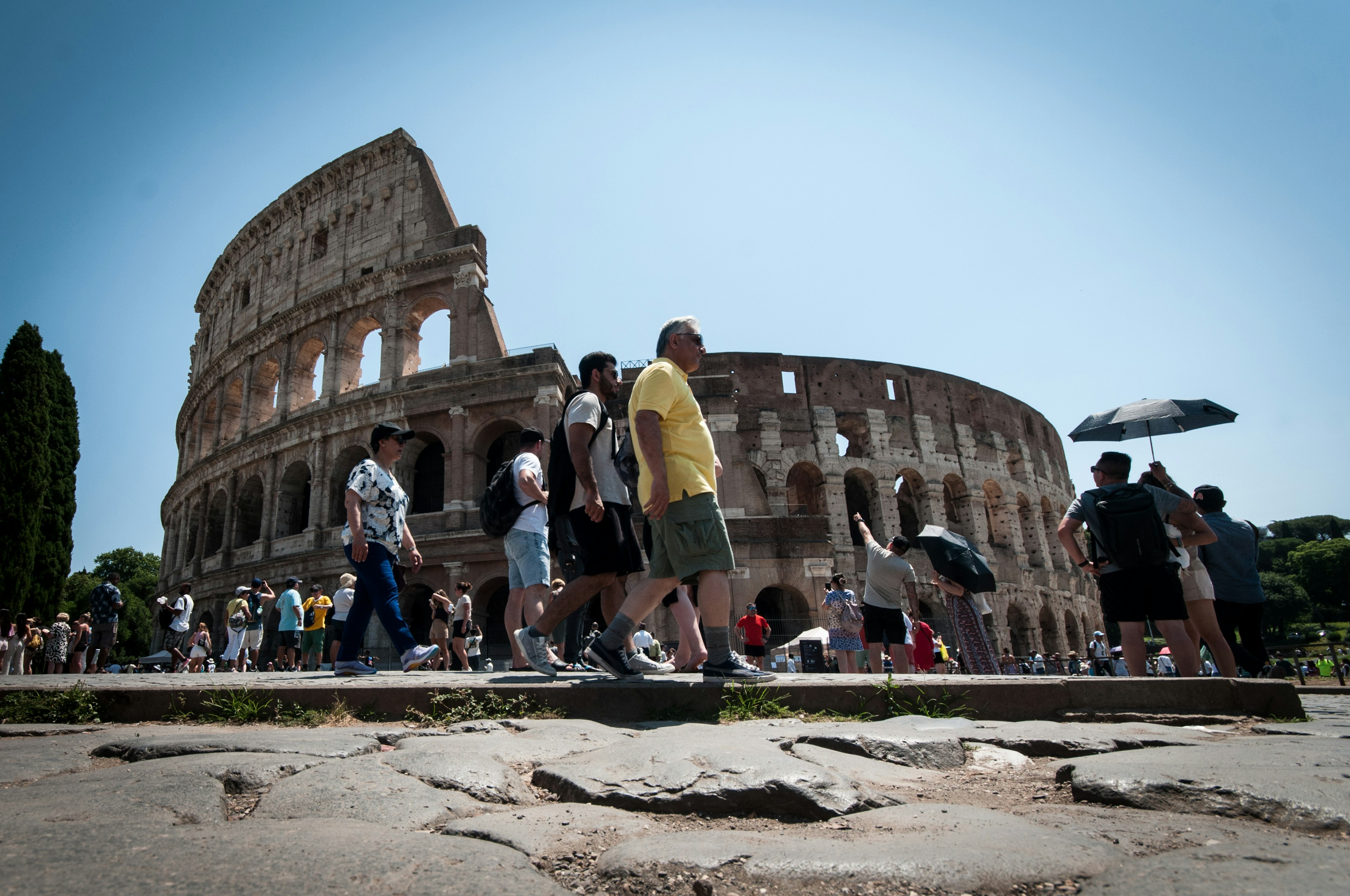 View of the Colosseum on a summer's day