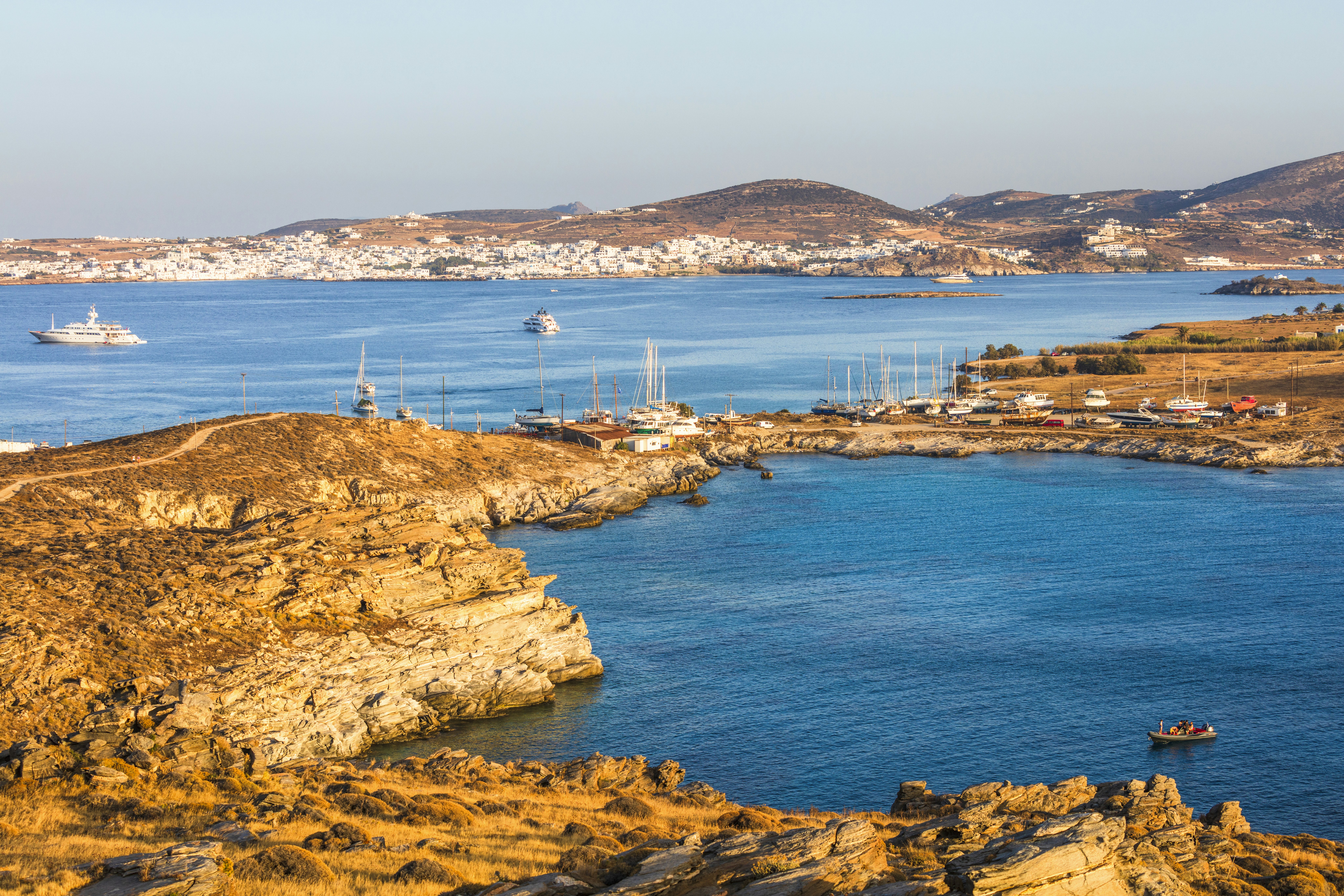 Paros Park at sunset.