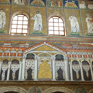 Interior of the Basilica of St Apollinare Nuovo
481641456
Saint, Byzantine, Tourism, Building Exterior, Arcade, Basilica, Art, Mosaic, Arch, History, Ancient, New, Italian Culture, Famous Place, Italy, Europe, Church, Apollinare, emilia, Ravenna, Romagna, Apollinaris