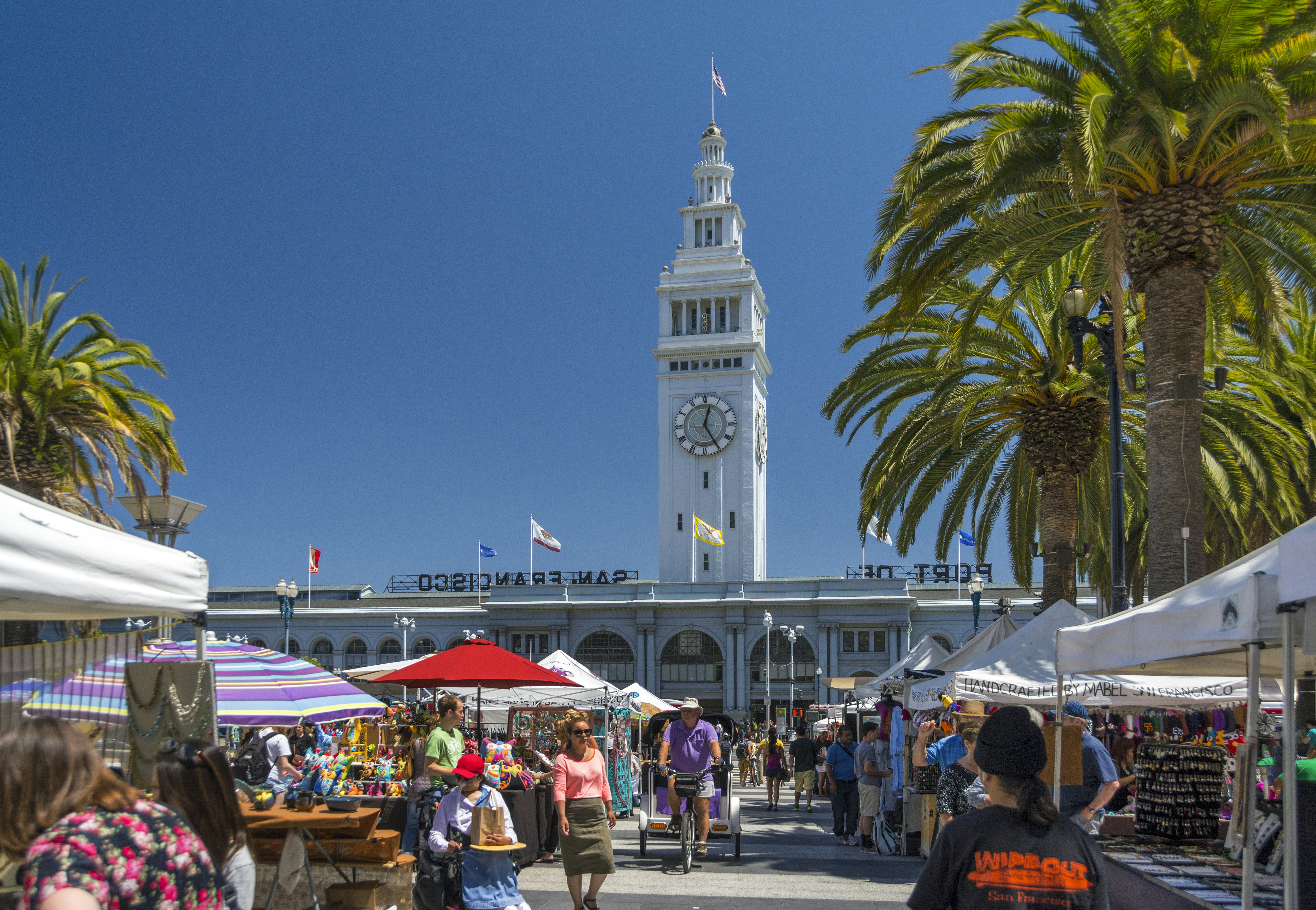 The farmers' market outside the Ferry Building in San Francisco