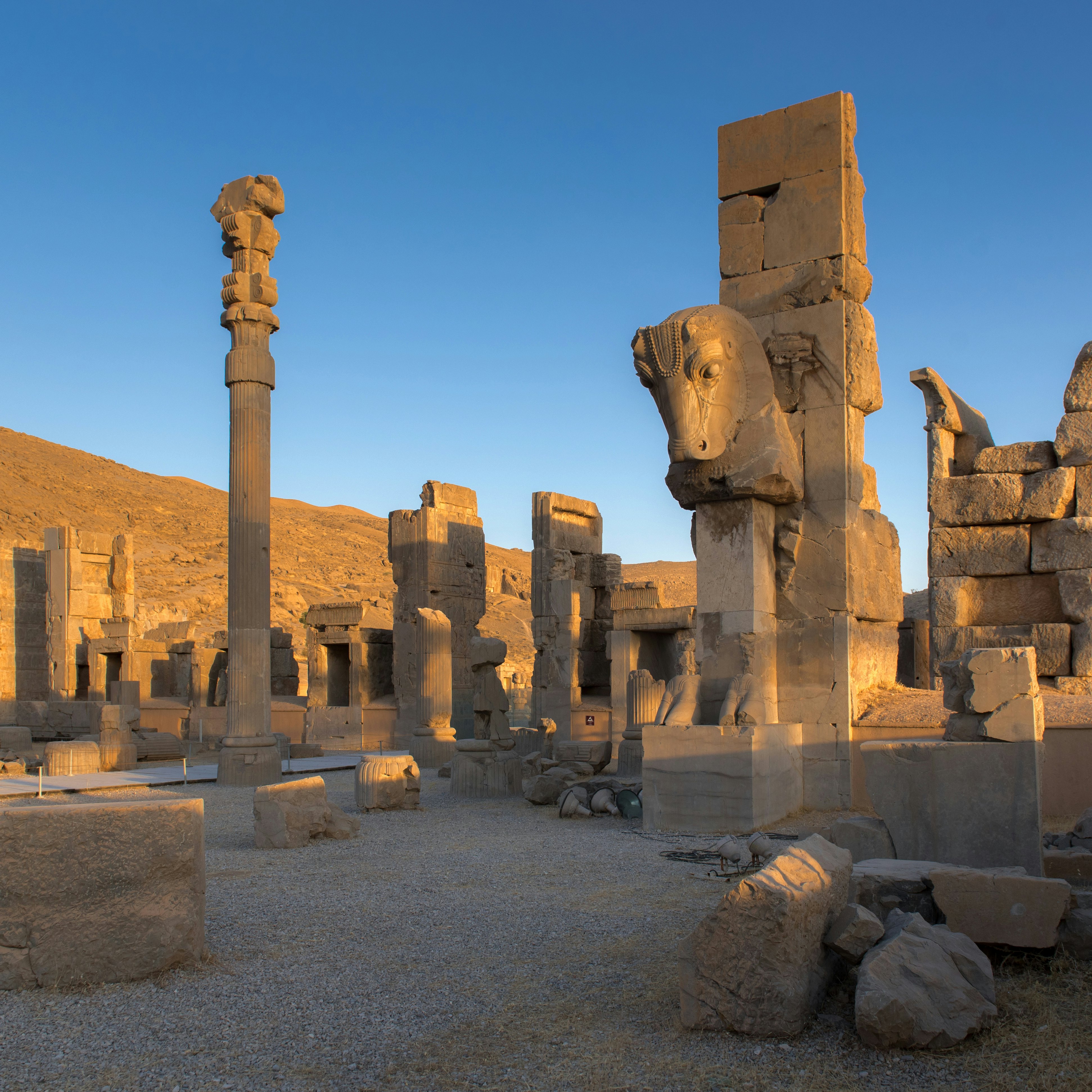 Persepolis was the ceremonial capital of the Achaemenid Empire (ca. 550–330 BC), and now this place is a UNESCO World Hertiage site near Shiraz city, Iran.