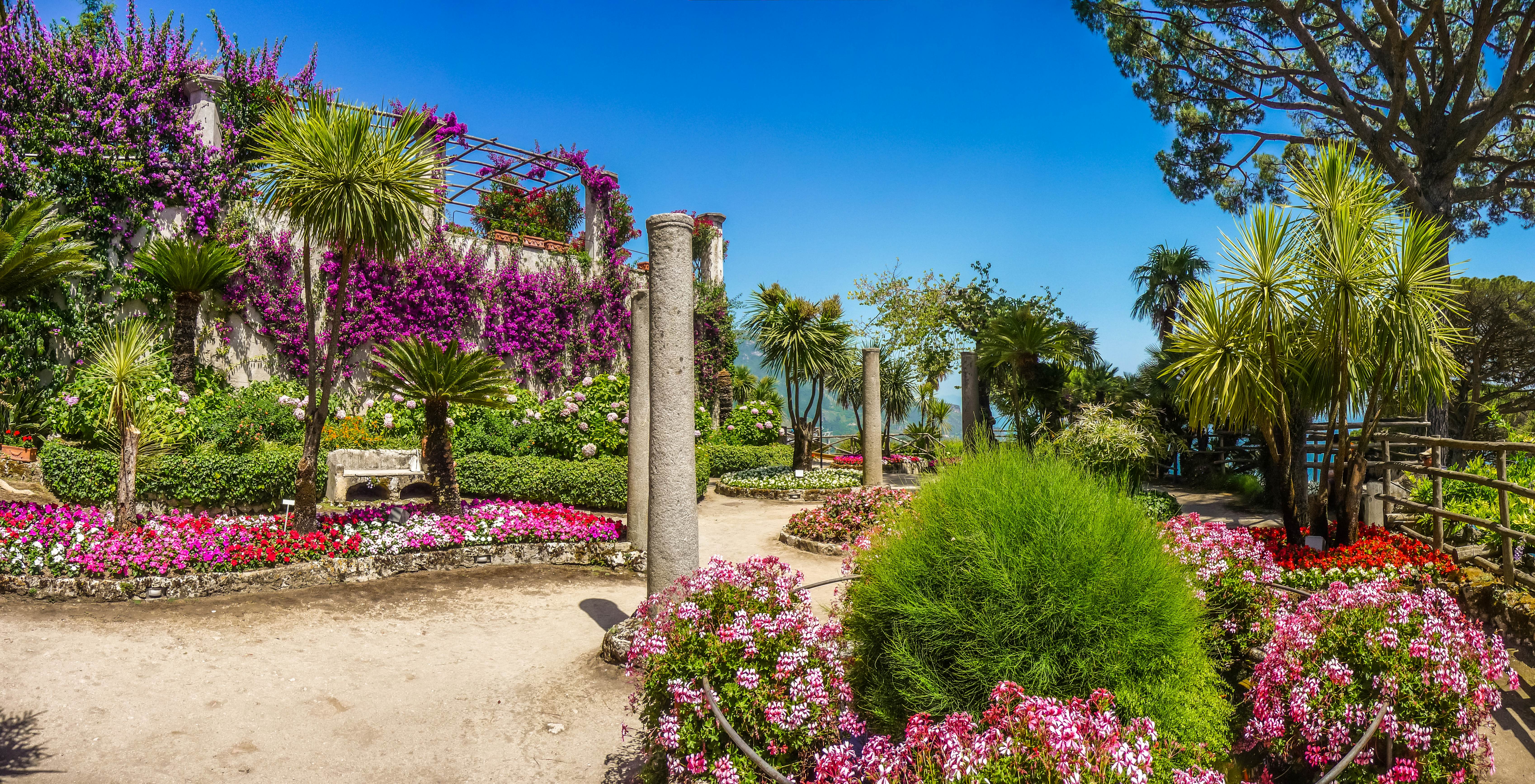 Villa Rufolo gardens in Ravello at Amalfi Coast, Campania, Italy
Town Village Architecture Nature Vacations Travel Destinations Horizontal Panoramic Outdoors Europe Tourist Italy Blue Multi Colored South Famous Place Italian Culture Campania Liguria Amalfi Coast Naples - Italy Salerno Amalfi Flower Tree Water Sky Summer Pine Tree Landscape Mountain Mountain Range Sea Beach Mediterranean Sea Scenics Positano Coastline Ravello Photography Tourism Travel Pinaceae Gulf Of Naples Mediterranean Culture 2015 UNESCO World Heritage Site Mediterranean Countries