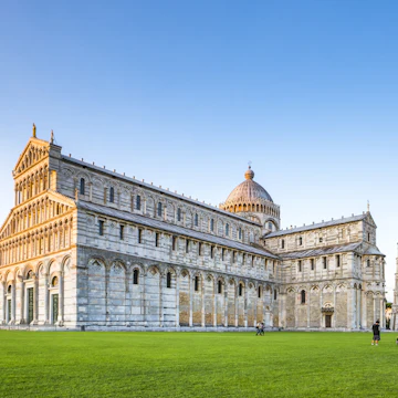 Italy, Tuscany, Pisa, View to Cathedral and Leaning Tower of Pisa at Piazza dei Miracoli
Geographical Locations Built Structure History Architecture Travel Destinations Horizontal Outdoors Tilt Italy Church Cathedral Blue Famous Place International Landmark Italian Culture Tuscany Pisa Leaning Tower of Pisa Sky Day Meadow Idyllic Religion Christianity Color Image Twilight Incidental People Building Exterior Photography Travel Clear Sky Campo Dei Miracoli Evening Mood World Cultural Heritage World Religion UNESCO World Heritage Site