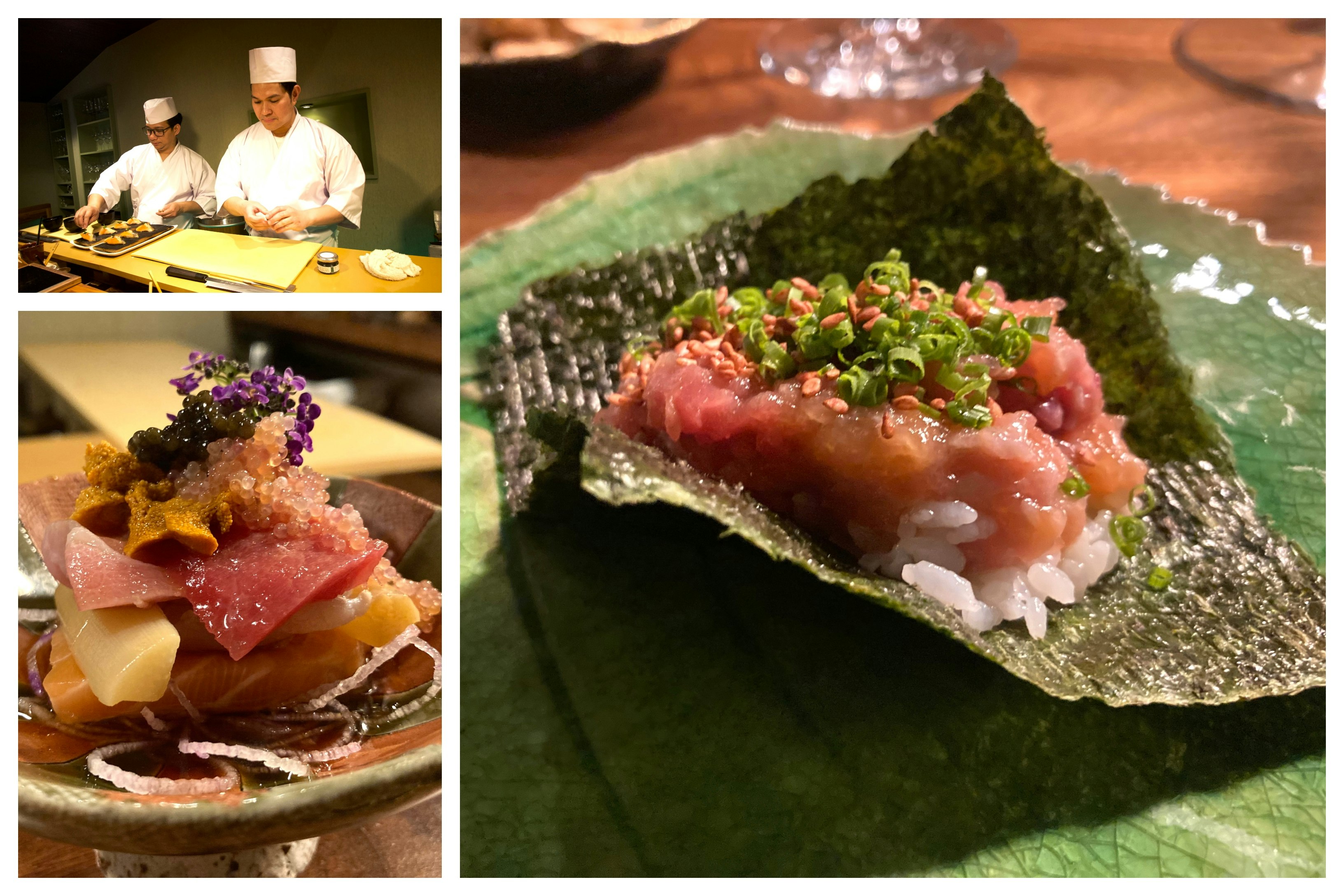 Up-close shots of sushi dinner in Norway