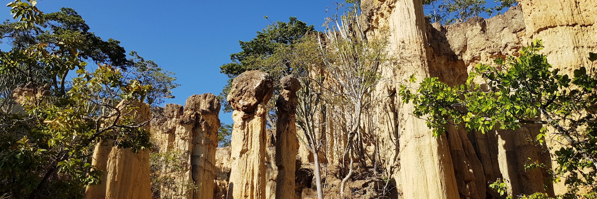 Natural cliff erosion at Isimila Stone Age site in Iringa, Tanzania.