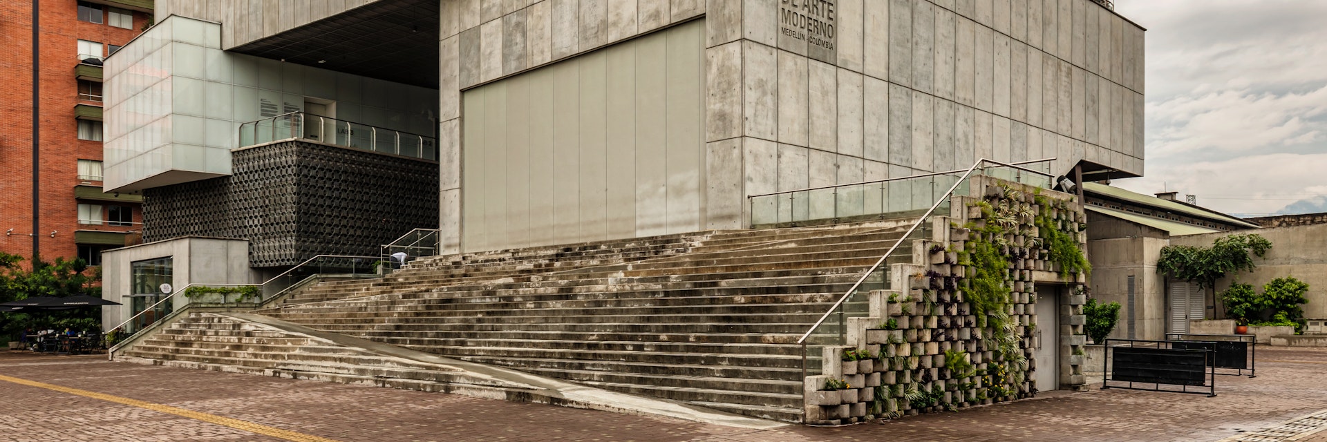 Museum of modern art building in Medellin, Colombia.