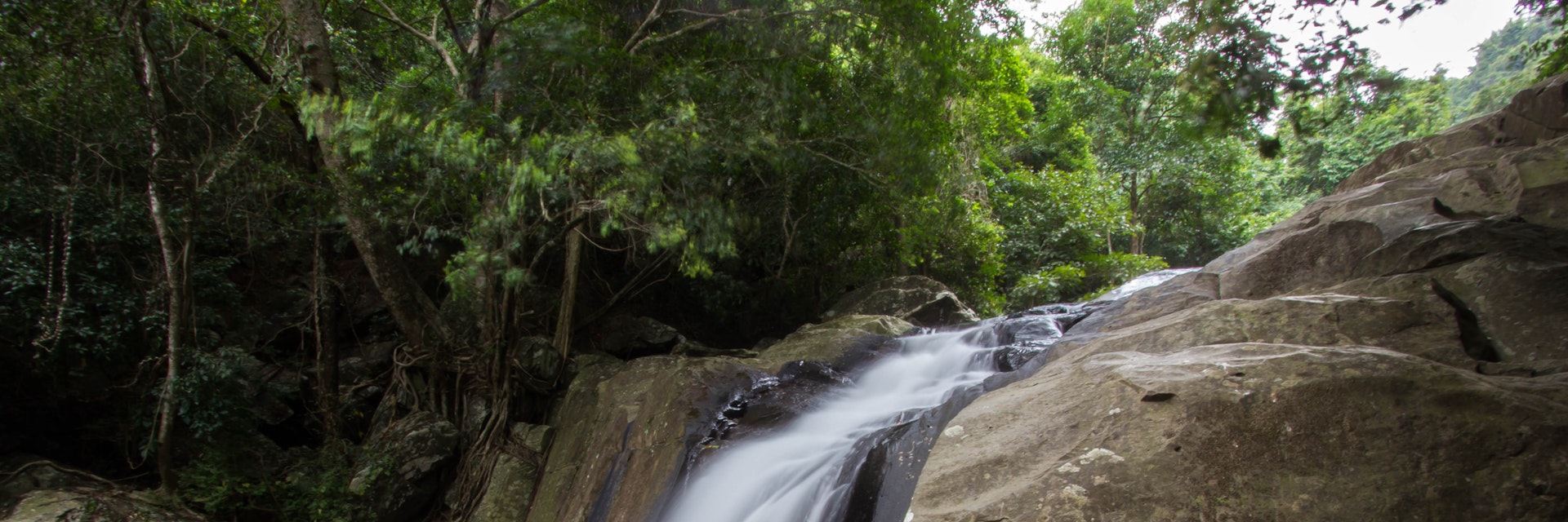 Pa La-U waterfall is located in the verdant forest area of Kaeng Krachan National Park.