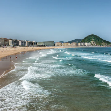 Zurriola beach in the Basque city of San Sebastian.