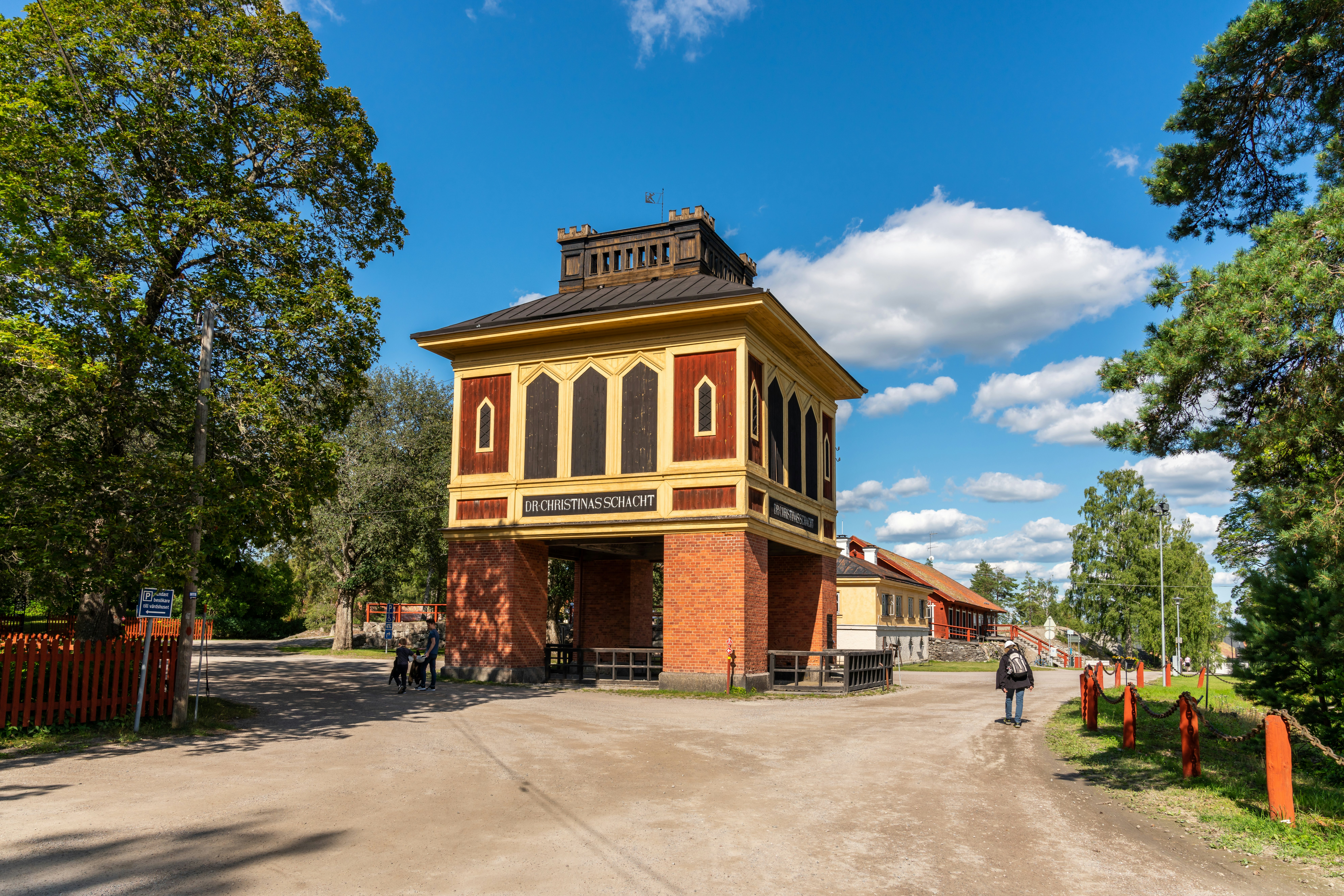 The Queen Christinas shaft building at Sala silver mine in Sala, Sweden.