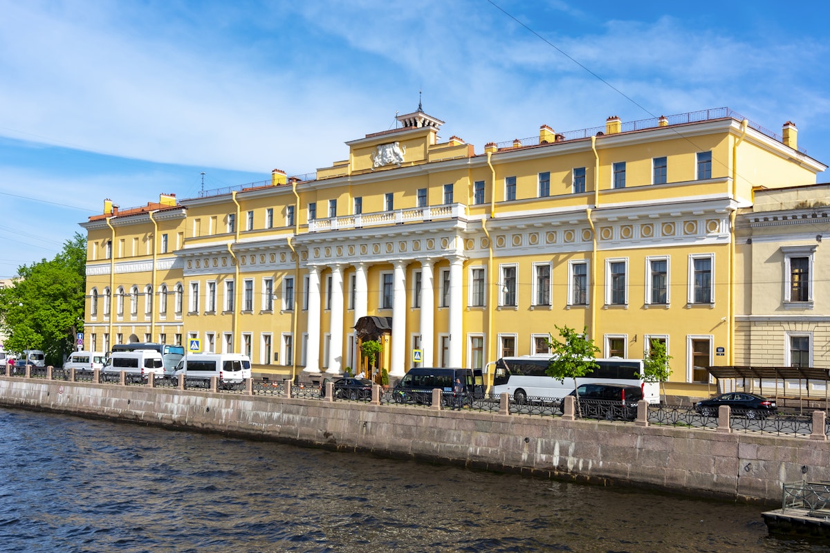 Yusupov palace on the Moyka river.
