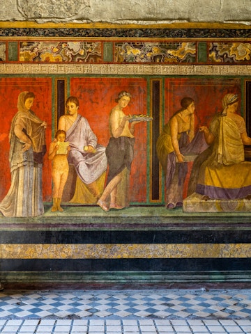 The frescoes of Villa dei Misteri (Villa of the Mysteries), an ancient Roman villa at Pompeii ancient city, Italy
1184945411
ancient city, pompeii ruins, roman city, villa dei misteri, villa of the mysteries