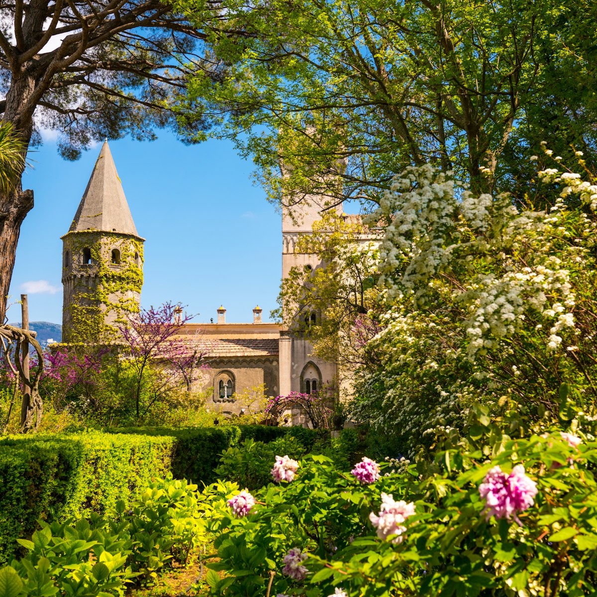 View of the Villa Cimbrone with garden, Amalfi coast, Italy.
1189177206