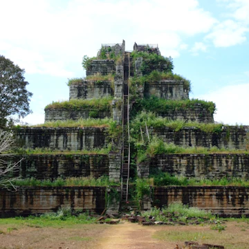 Seven tiered pyramid at Koh Ker, Prasat Thom of Koh Ker temple site.