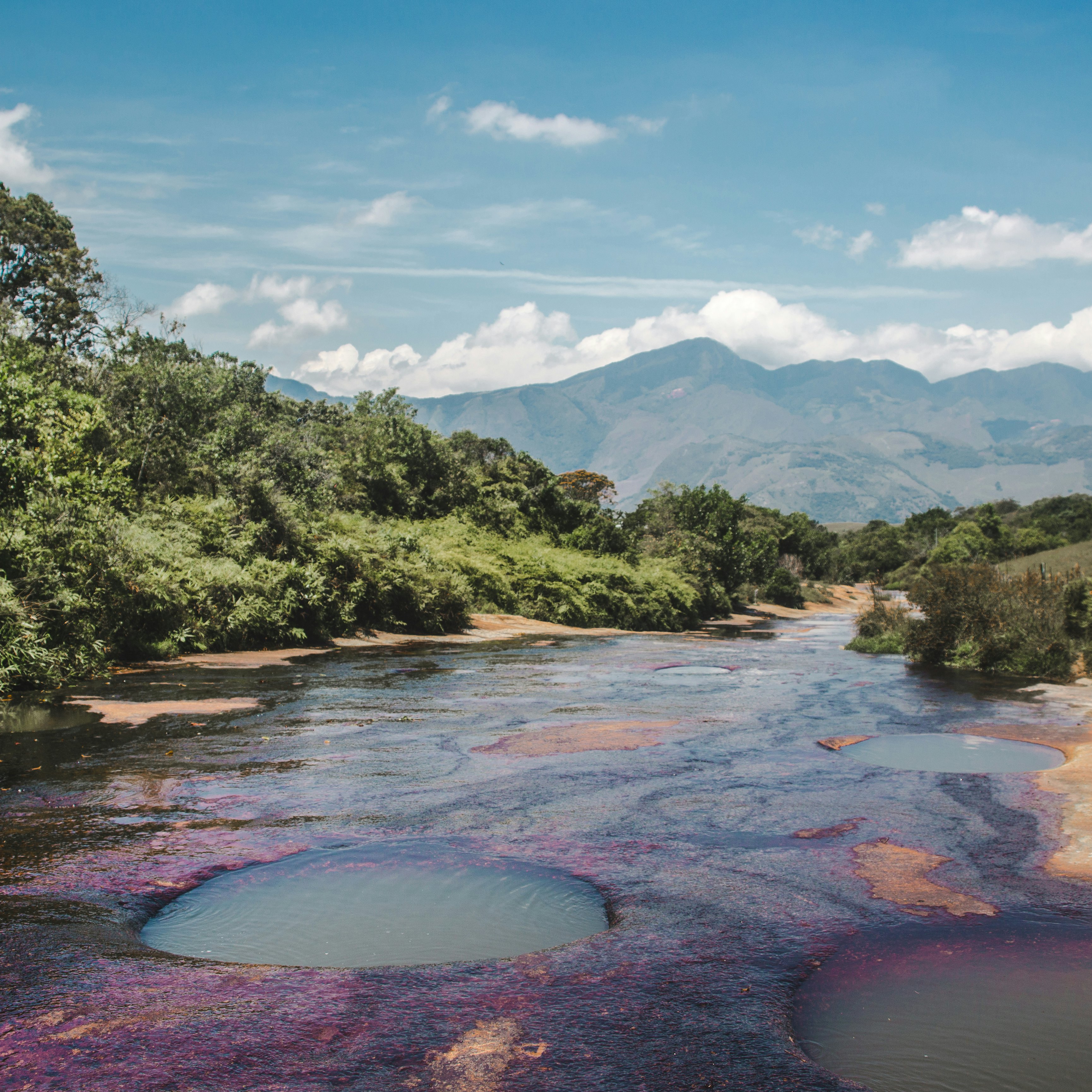 Natural phenomenon of Quebrada las Gachas in Guadalupe, Colombia.