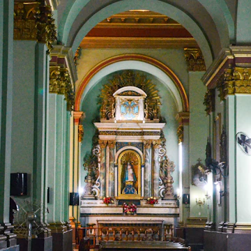 Inside the Basílica of Nuestra Señora del Valle (Our Lady of the Valley) Cathedral.