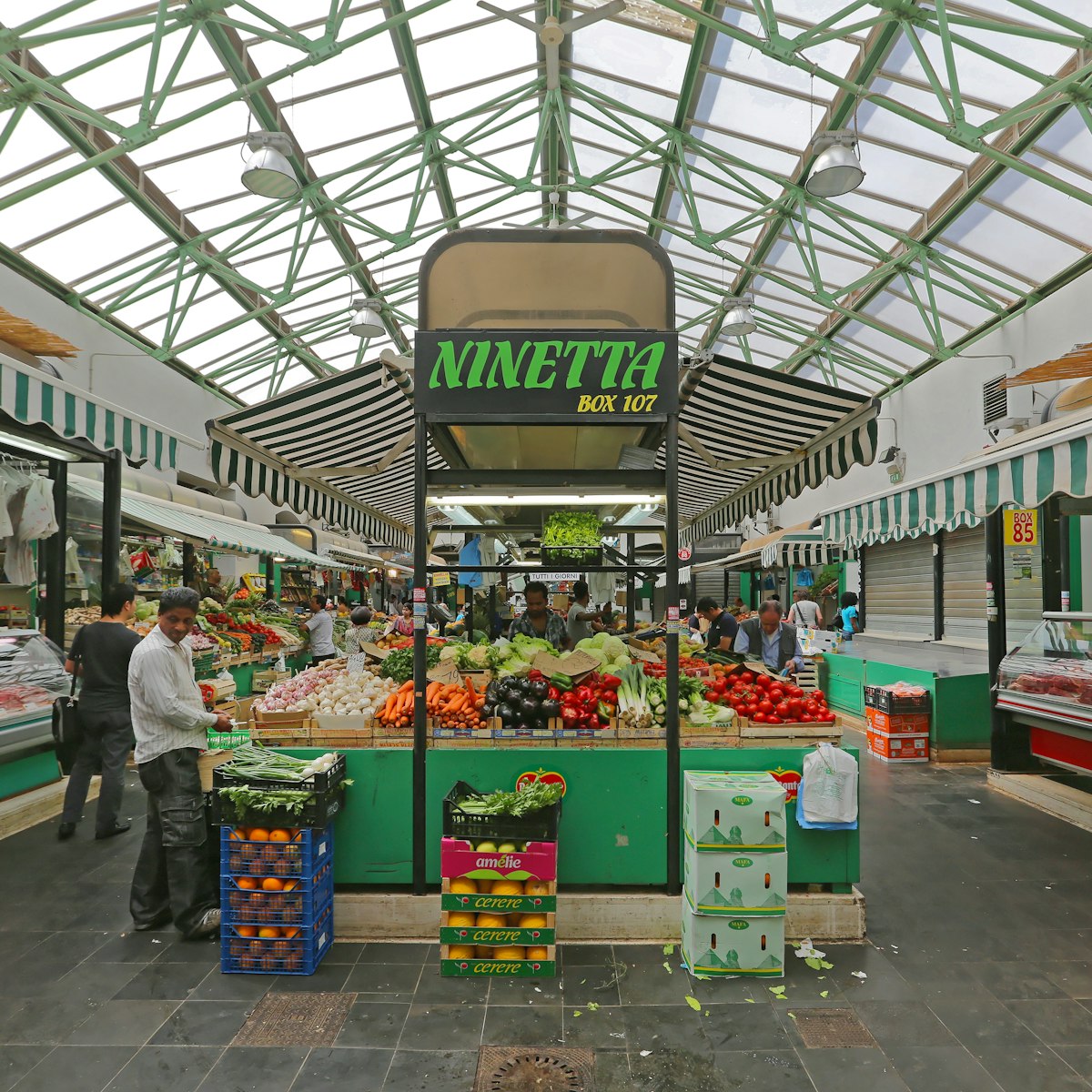 Rome, Italy - June 30, 2014: Fresh Food at New Farmers Market Near Termini Station in Rome, Italy.
1254532389
rome, editorial, farmers market, fruits, indoor, ingredients, interior, market, produce, raw, shoppers, vegetables, nuovo mercato esquilino