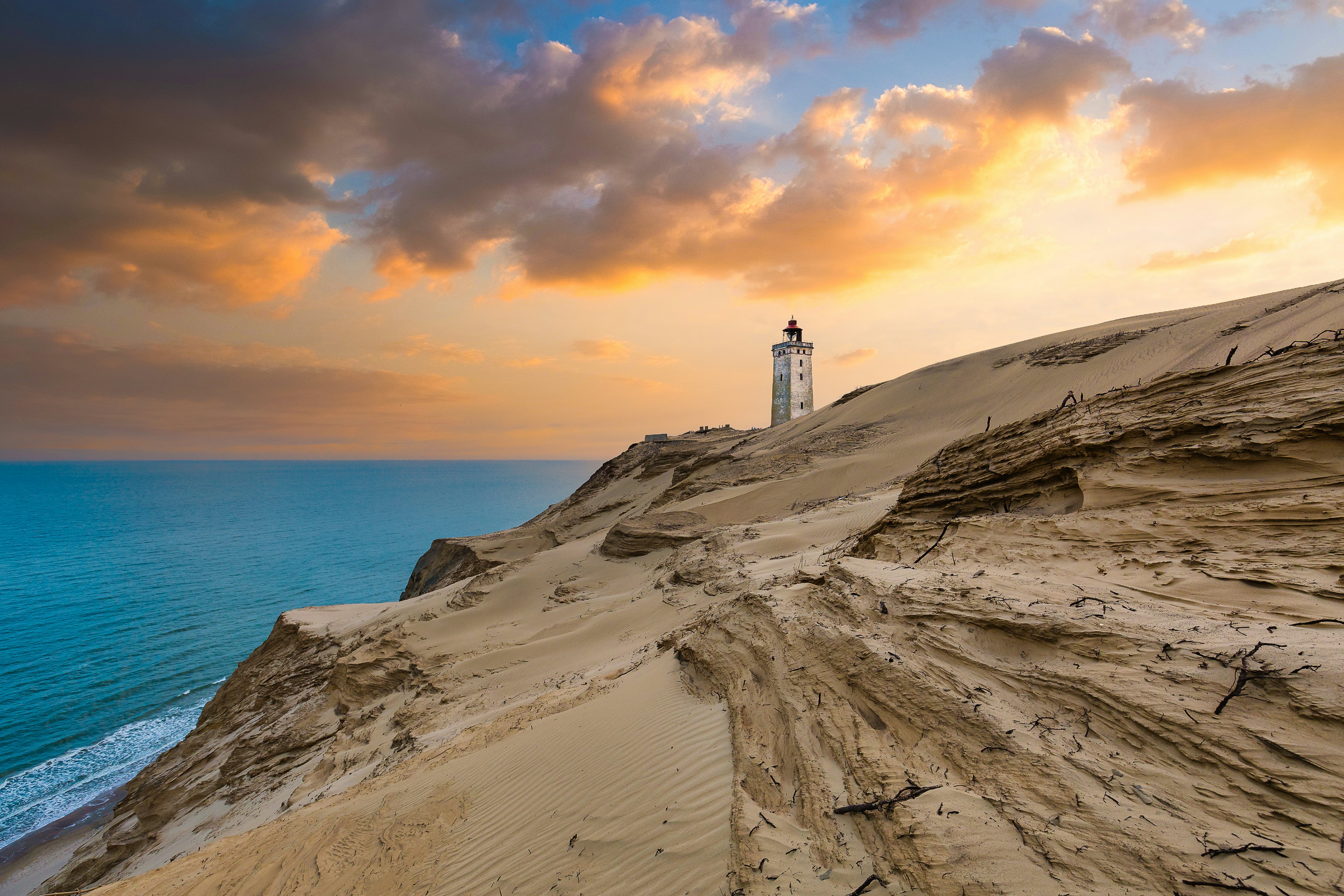 The lighthouse Rubjerg Knude in Denmark.