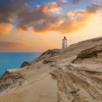 The lighthouse Rubjerg Knude in Denmark.