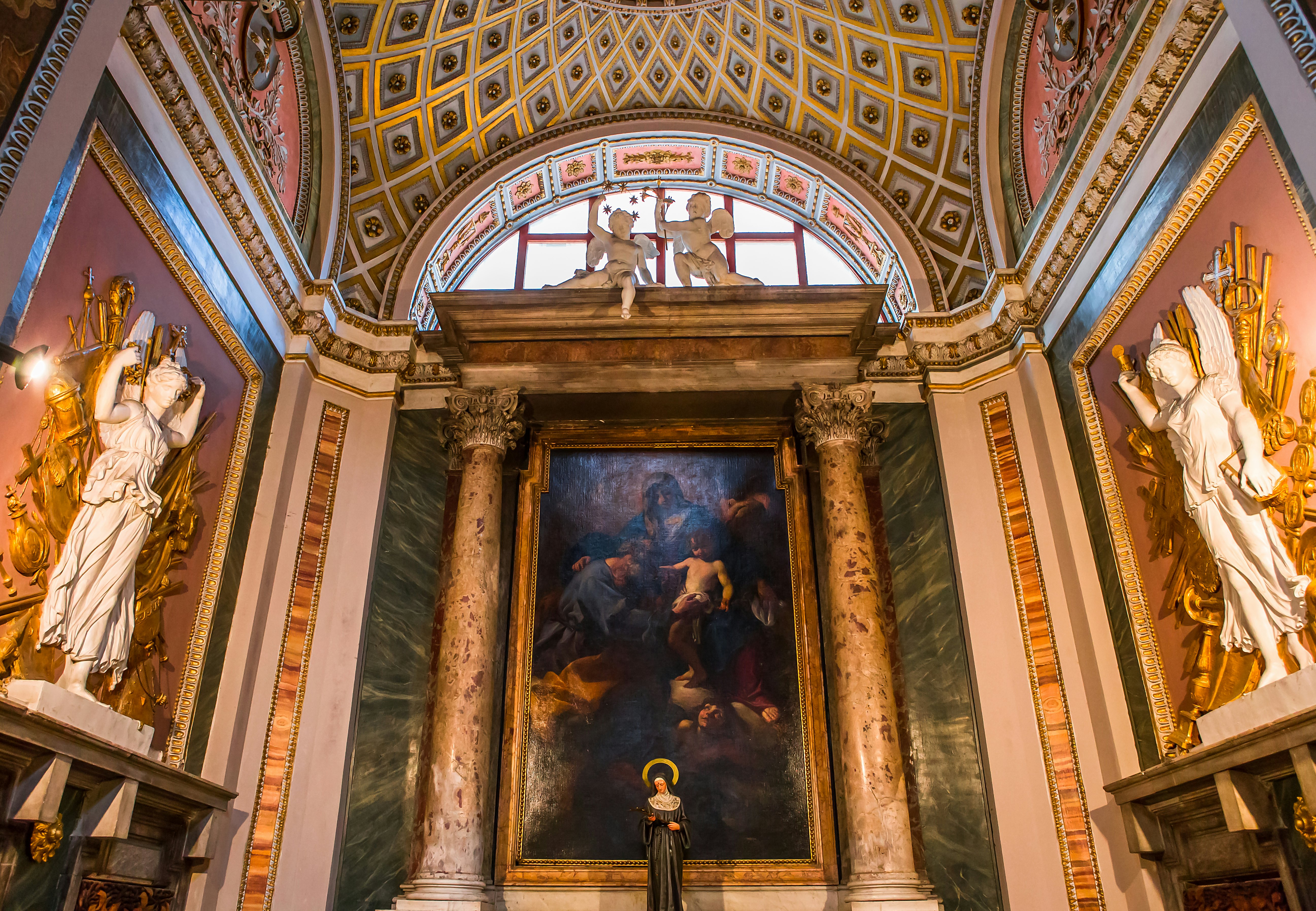 rome, italy, june 17, 2015 : lateral chapel in the transept of Santa Maria dei Miracoli church
1330354796
santa maria dei miracoli, baroque, barroco, religious, prayer, rome, christian, catholic, dome, piazza del popolo