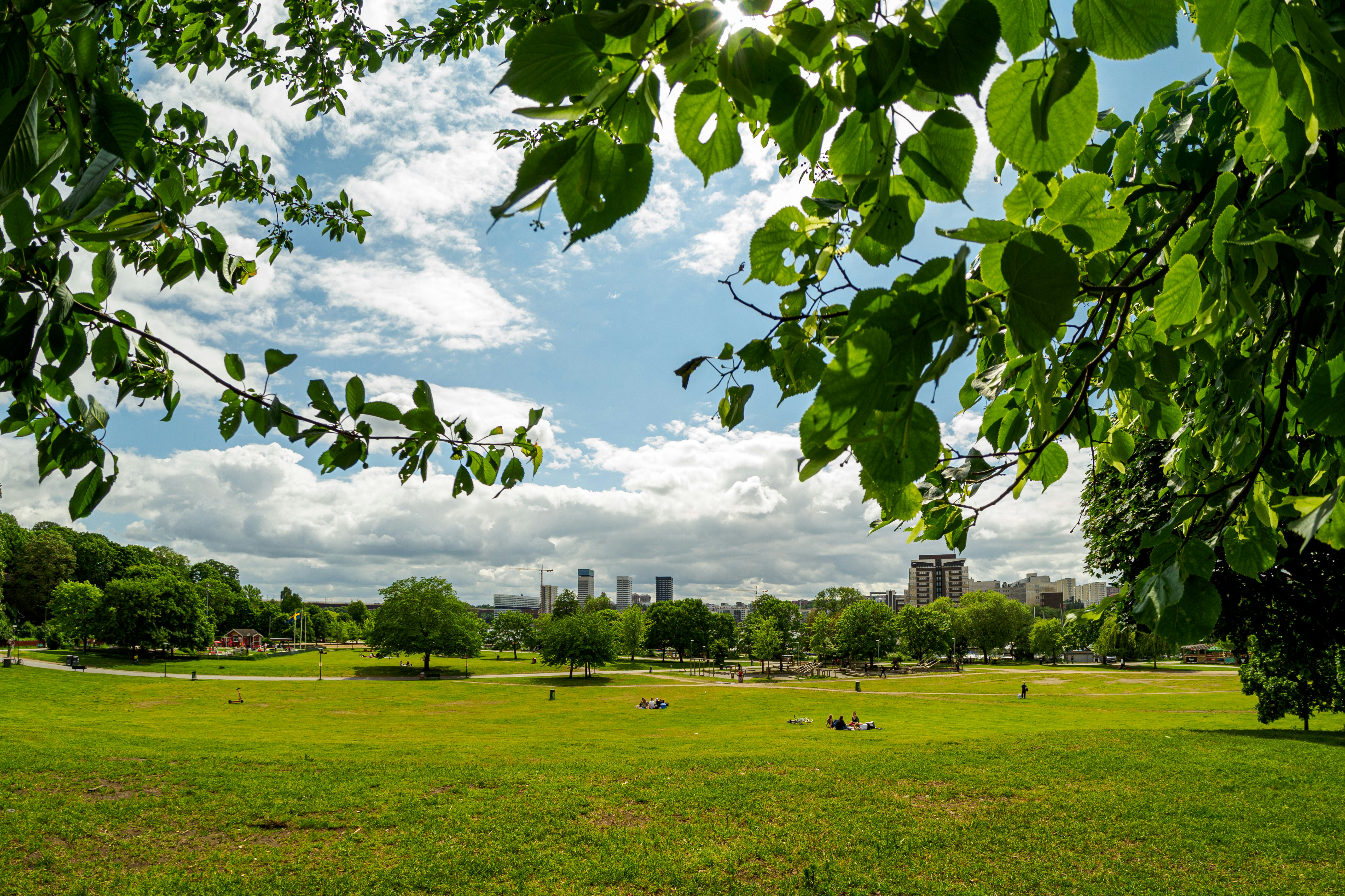 Tantolunden park on Södermalm, in Stockholm, Sweden.