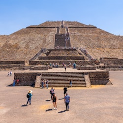 Pyramid of the Sun in Teotihuacan, Mexico.