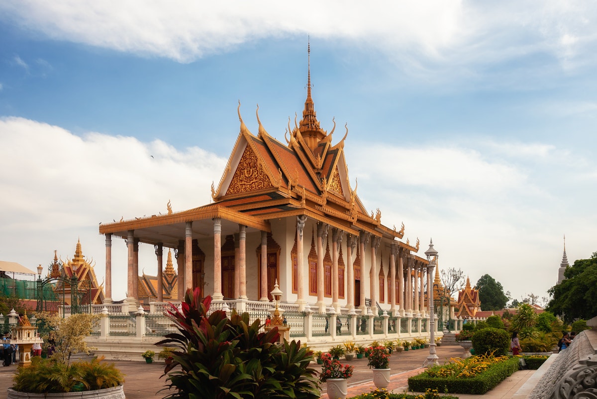 Silver pagoda at the Royal Palace in Phnom Penh, Cambodia.
