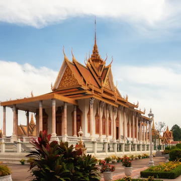 Silver pagoda at the Royal Palace in Phnom Penh, Cambodia.