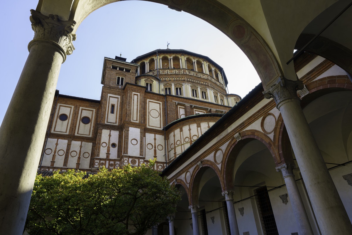 Milan, Italy - August 21, 2021: Milan, Lombardy, Italy: cloister of the Santa Maria delle Grazie church
1392922441