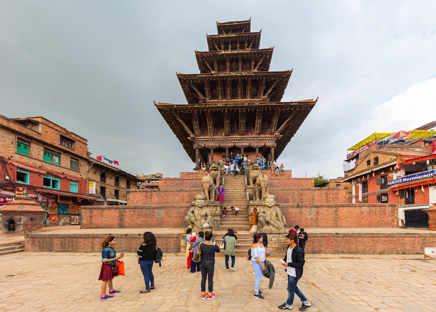 Nyatapola Temple, the tallest monument within the city and the tallest temple of Nepal. 