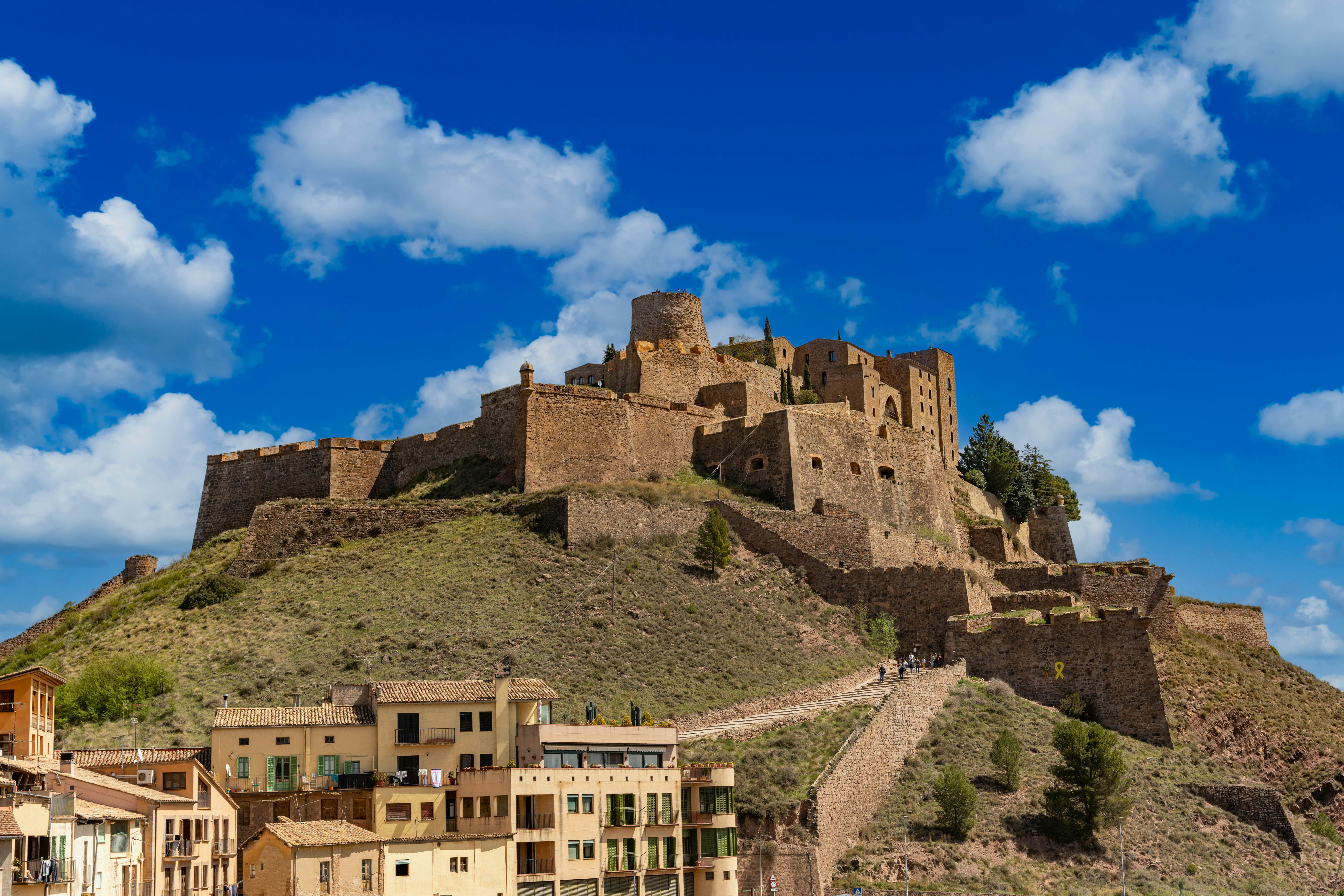 The old castle of Cardona built on a mountain in Catalonia, Spain.