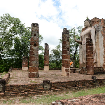 Wat Saphan Hin of Sukhothai Historical Park in Thailand.