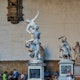 Florence, Italy - August 13, 2016: The Loggia dei Lanzi, also called the Loggia della Signoria, is a building on a corner of the Piazza della Signoria in Florence, Italy, adjoining the Uffizi Gallery. It consists of wide arches open to the street. The arches rest on clustered pilasters with Corinthian capitals..The vivacious construction of the Loggia is in stark contrast with the severe architecture of the Palazzo Vecchio..It is effectively an open-air sculpture gallery of antique and Renaissance art..Featured Loggia art..1) On the faÃ§ade of the Loggia , below the parapet, are trefoils with allegorical figures of the four cardinal virtues (Fortitude, Temperance, Justice and Prudence) by Agnolo Gaddi. Their blue enamelled background is the work of Leonardo, a monk, while the golden stars were painted by Lorenzo de' Bicci. The vault, composed of semicircles, was done by the Florentine Antonio de' Pucci..On the steps of the Loggia are the Medici lions; two Marzoccos, marble statues of lions, heraldic symbols of Florence; that on the right is from Roman times and the one on the left was sculpted by Flaminio Vacca in 1598...2) Statues Left-Right: far left is the bronze statue of Perseus and Medusa by Benvenuto Cellini..The Rape of Polyxena by Pio Fedi.Menelaus supporting the body of Patroclus.Hercules beating the Centaur Nesso by Giambologna.Rape of the Sabine women by Giambologna..3) Along the back of the Loggia are five marble female statues (three are identified as Matidia, Marciana and Agrippina Minor), Sabines and a statue of a barbarian prisoner Thusnelda from Roman times from the era of Trajan to Hadrian..They were discovered in Rome in 1541. The statues had been in the Medici villa at Rome since 1584 and were brought here by Pietro Leopoldo in 1789. They all have significant, modern restorations...4) The Medici Lions - Left lion, by Flamino Vacca; Right lion, Roman age sculpture
Florence, Italy - August 13, 2016: The Loggia dei Lanzi, also called the Loggia della Signoria, is a building on a corner of the Piazza della Signoria in Florence, Italy, adjoining the Uffizi Gallery. It consists of wide arches open to the street. The arches rest on clustered pilasters with Corinthian capitals..The vivacious construction of the Loggia is in stark contrast with the severe architecture of the Palazzo Vecchio..It is effectively an open-air sculpture gallery of antique and Renaissance art..Featured Loggia art..1) On the façade of the Loggia , below the parapet, are trefoils with allegorical figures of the four cardinal virtues (Fortitude, Temperance, Justice and Prudence) by Agnolo Gaddi. Their blue enamelled background is the work of Leonardo, a monk, while the golden stars were painted by Lorenzo de' Bicci. The vault, composed of semicircles, was done by the Florentine Antonio de' Pucci..On the steps of the Loggia are the Medici lions; two Marzoccos, marble statues of lions, heraldic symbols of Florence; that on the right is from Roman times and the one on the left was sculpted by Flaminio Vacca in 1598...2) Statues Left-Right: far left is the bronze statue of Perseus and Medusa by Benvenuto Cellini..The Rape of Polyxena by Pio Fedi.Menelaus supporting the body of Patroclus.Hercules beating the Centaur Nesso by Giambologna.Rape of the Sabine women by Giambologna..3) Along the back of the Loggia are five marble female statues (three are identified as Matidia, Marciana and Agrippina Minor), Sabines and a statue of a barbarian prisoner Thusnelda from Roman times from the era of Trajan to Hadrian..They were discovered in Rome in 1541. The statues had been in the Medici villa at Rome since 1584 and were brought here by Pietro Leopoldo in 1789. They all have significant, modern restorations...4) The Medici Lions - Left lion, by Flamino Vacca; Right lion, Roman age sculpture
1484816741
arch, benvenuto cellini's perseus, centaur nesso, cosimo i de' medici, culture, equestrian statue, female statues, florence italy, florentine, florentine republic, giambologna, head of medusa, hercules, hercules and nessus, heritage, italian renaissance, landmarks, loggia della signoria, marble, medici family, medici lions, menelaus, michelangelo, museums, neoptolemus, open-air sculpture gallery, patroclus, pio fedi, polyxena, renaissance art, roman time, statues, the rape of polyxena, thusnelda, ulpia marciana
