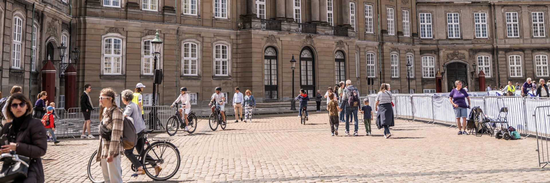 Amalienborg Palace in central Copenhagen consists of four mansions, two of which are home to the queen and the crown prince.