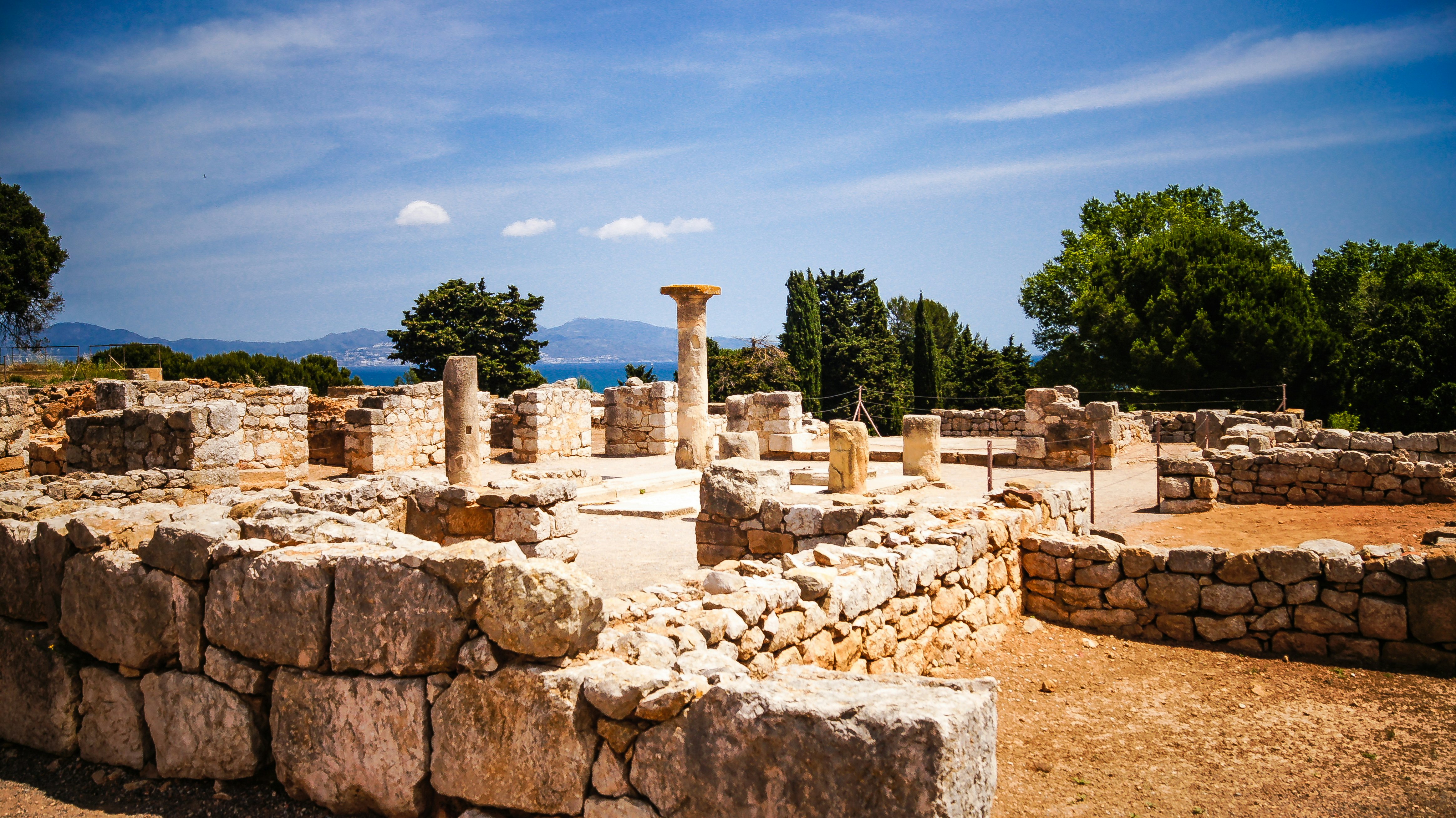 Greco-Roman archaeological sites of Ampurias (Empuries) in the Gulf of Roses, Catalonia, Spain.
