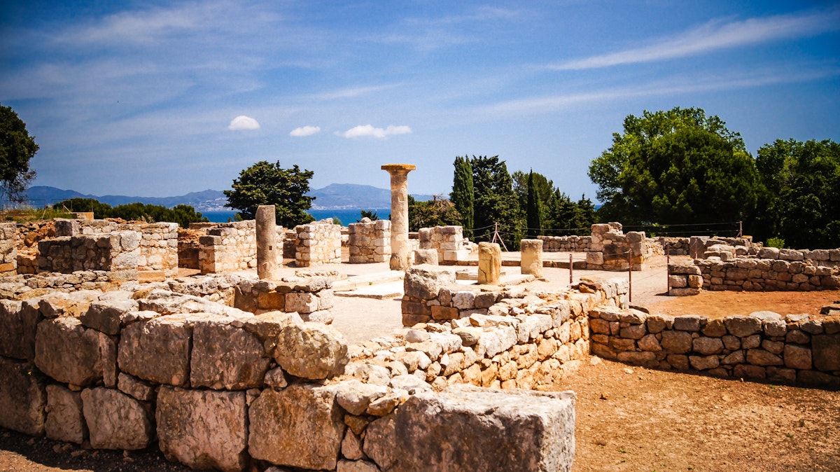 Greco-Roman archaeological sites of Ampurias (Empuries) in the Gulf of Roses, Catalonia, Spain.