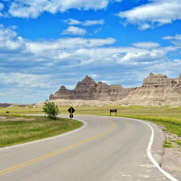 Badlands Loop Road in Badlands National Park.