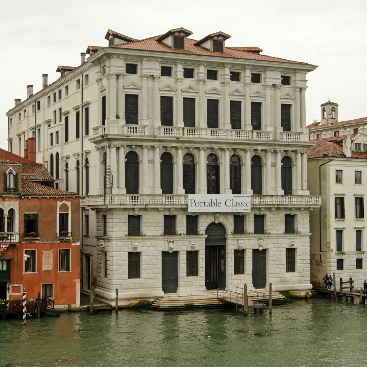 Venice, Italy - May 22, 2015: View across the Grand Canal of the new art gallery Fondazione Prada in Venice, Italy.  On a rainy day in May.
477533506
Prada, Building Exterior, Overcast, Art, Art Museum, Urban Scene, Outdoors, Horizontal, Image, Grand Canal - Venice, Venice - Italy, Veneto, Italy, Springtime, Rain, Water, Canal, City, Nautical Vessel, May