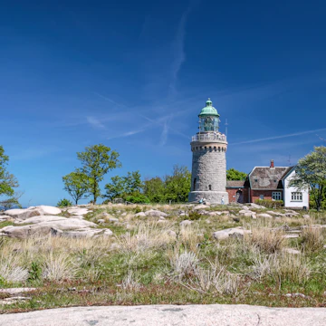 Hammeren lighthouse on Bornholm Island, Denmark.