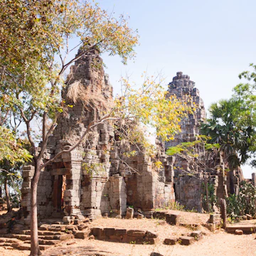 Prasat Banan temple in Battambang, Cambodia.