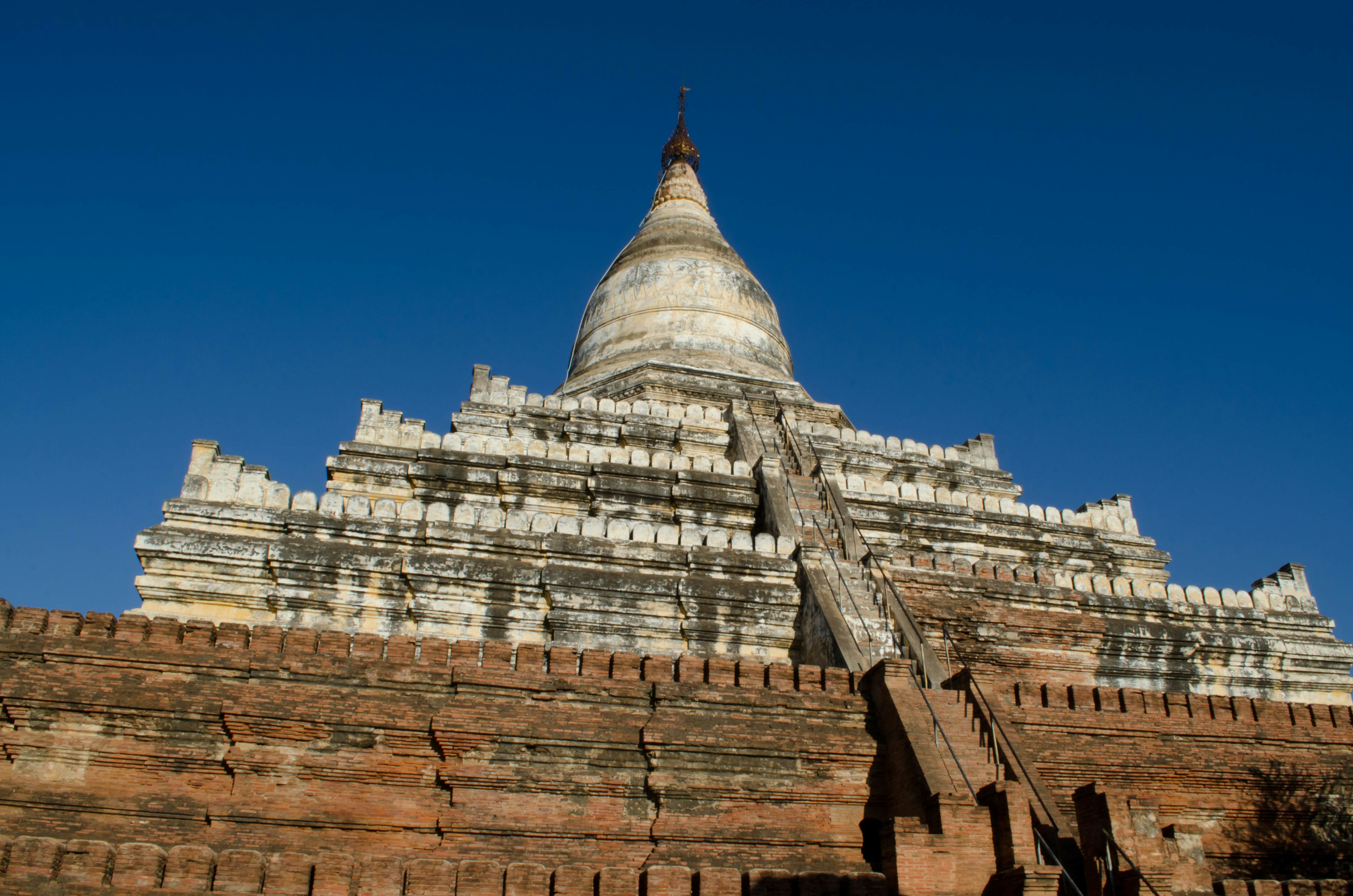 Shwesandaw Pagoda with unique five tier basement in Bagan, Myanmar.