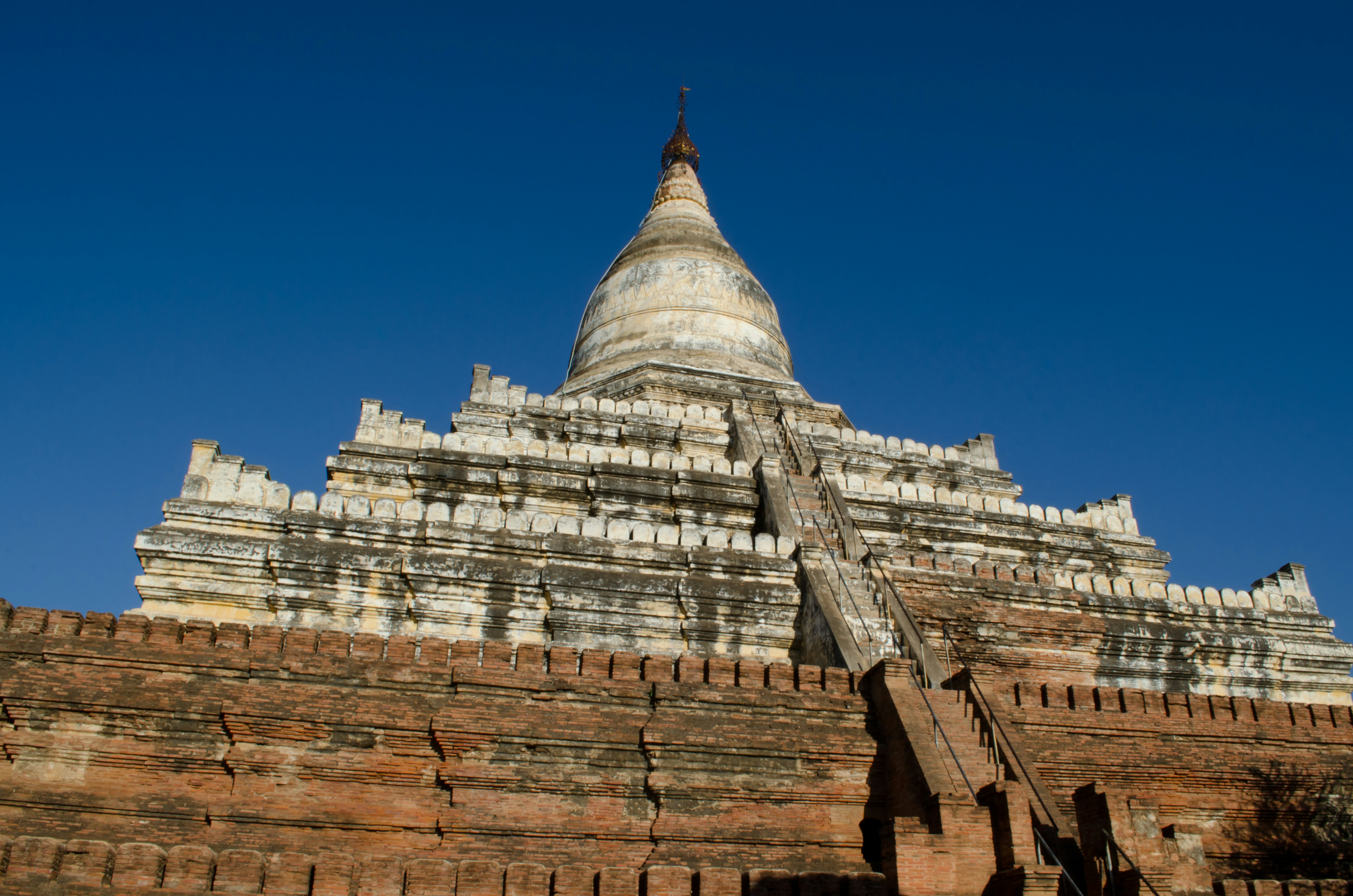 Shwesandaw Pagoda with unique five tier basement in Bagan, Myanmar.
